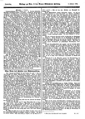 Neue Münchener Zeitung (Süddeutsche Presse) Donnerstag 2. Januar 1851