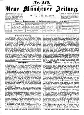 Neue Münchener Zeitung (Süddeutsche Presse) Sonntag 11. Mai 1851