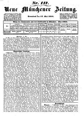 Neue Münchener Zeitung (Süddeutsche Presse) Samstag 17. Mai 1851