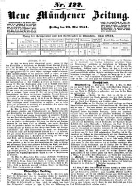 Neue Münchener Zeitung (Süddeutsche Presse) Freitag 23. Mai 1851