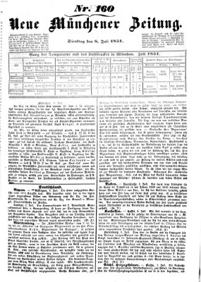 Neue Münchener Zeitung (Süddeutsche Presse) Dienstag 8. Juli 1851