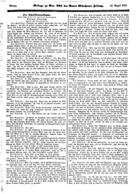 Neue Münchener Zeitung (Süddeutsche Presse) Montag 25. August 1851