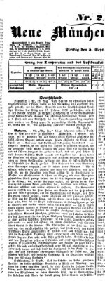 Neue Münchener Zeitung (Süddeutsche Presse) Freitag 5. September 1851