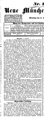 Neue Münchener Zeitung (Süddeutsche Presse) Sonntag 5. Oktober 1851