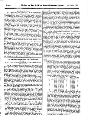 Neue Münchener Zeitung (Süddeutsche Presse) Montag 13. Oktober 1851