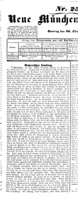 Neue Münchener Zeitung (Süddeutsche Presse) Sonntag 26. Oktober 1851