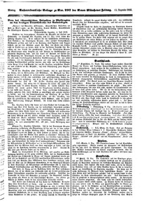 Neue Münchener Zeitung (Süddeutsche Presse) Montag 15. Dezember 1851