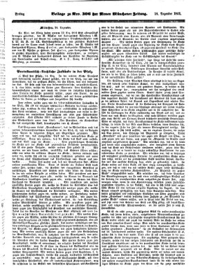 Neue Münchener Zeitung (Süddeutsche Presse) Freitag 26. Dezember 1851