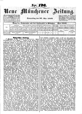 Neue Münchener Zeitung (Süddeutsche Presse) Donnerstag 27. Mai 1852