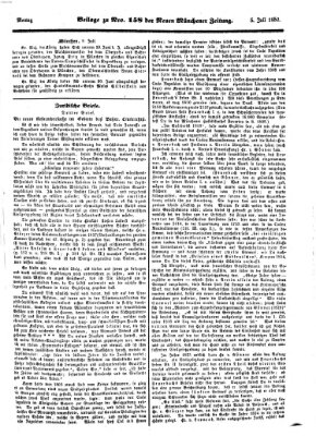 Neue Münchener Zeitung (Süddeutsche Presse) Montag 5. Juli 1852