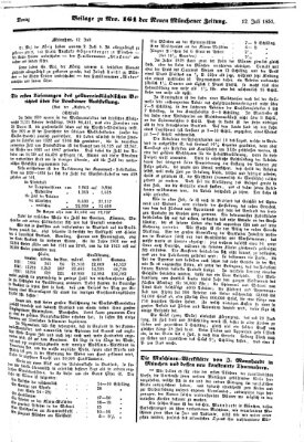 Neue Münchener Zeitung (Süddeutsche Presse) Montag 12. Juli 1852