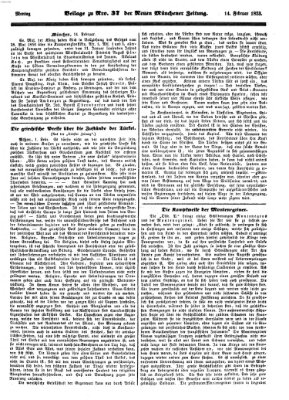 Neue Münchener Zeitung (Süddeutsche Presse) Montag 14. Februar 1853