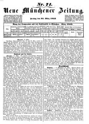 Neue Münchener Zeitung (Süddeutsche Presse) Freitag 25. März 1853