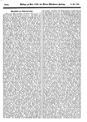 Neue Münchener Zeitung (Süddeutsche Presse) Freitag 13. Mai 1853