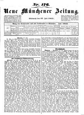 Neue Münchener Zeitung (Süddeutsche Presse) Mittwoch 27. Juli 1853