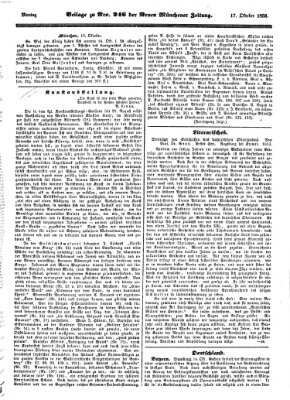 Neue Münchener Zeitung (Süddeutsche Presse) Montag 17. Oktober 1853