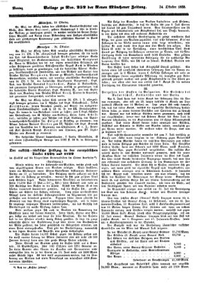 Neue Münchener Zeitung (Süddeutsche Presse) Montag 24. Oktober 1853