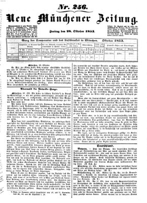 Neue Münchener Zeitung (Süddeutsche Presse) Freitag 28. Oktober 1853