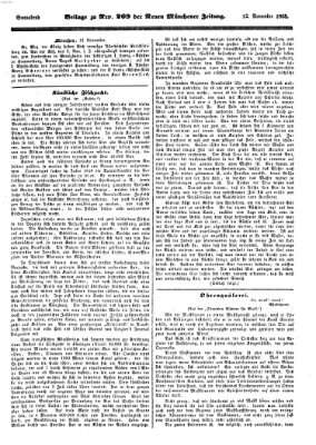 Neue Münchener Zeitung (Süddeutsche Presse) Samstag 12. November 1853