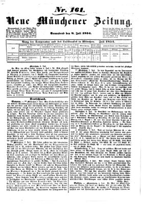 Neue Münchener Zeitung (Süddeutsche Presse) Samstag 8. Juli 1854