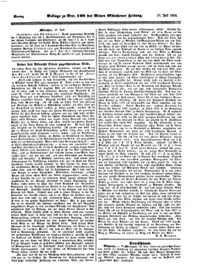 Neue Münchener Zeitung (Süddeutsche Presse) Montag 17. Juli 1854