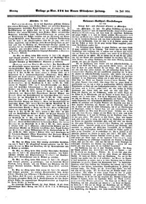 Neue Münchener Zeitung (Süddeutsche Presse) Montag 24. Juli 1854