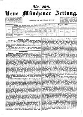 Neue Münchener Zeitung (Süddeutsche Presse) Sonntag 20. August 1854