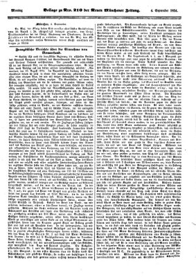 Neue Münchener Zeitung (Süddeutsche Presse) Montag 4. September 1854