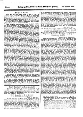 Neue Münchener Zeitung (Süddeutsche Presse) Montag 25. September 1854