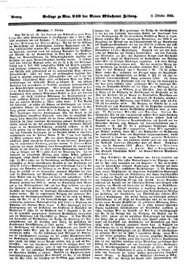 Neue Münchener Zeitung (Süddeutsche Presse) Montag 9. Oktober 1854