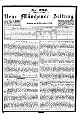 Neue Münchener Zeitung (Süddeutsche Presse) Sonntag 5. November 1854