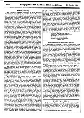 Neue Münchener Zeitung (Süddeutsche Presse) Montag 20. November 1854