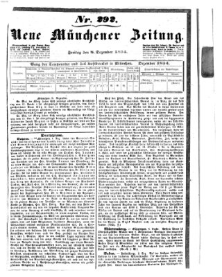 Neue Münchener Zeitung (Süddeutsche Presse) Freitag 8. Dezember 1854