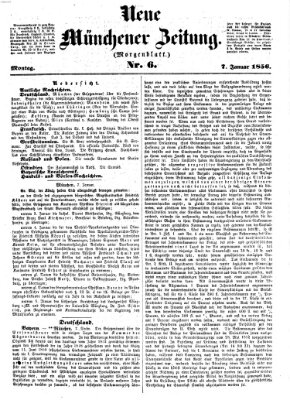 Neue Münchener Zeitung. Morgenblatt (Süddeutsche Presse) Montag 7. Januar 1856