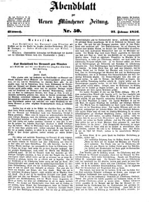 Neue Münchener Zeitung. Morgenblatt (Süddeutsche Presse) Mittwoch 27. Februar 1856