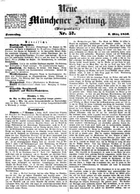 Neue Münchener Zeitung. Morgenblatt (Süddeutsche Presse) Donnerstag 6. März 1856