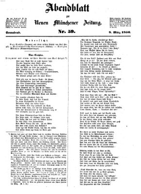 Neue Münchener Zeitung. Morgenblatt (Süddeutsche Presse) Samstag 8. März 1856