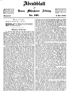 Neue Münchener Zeitung. Morgenblatt (Süddeutsche Presse) Samstag 3. Mai 1856