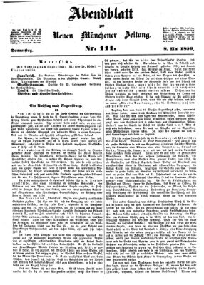 Neue Münchener Zeitung. Morgenblatt (Süddeutsche Presse) Donnerstag 8. Mai 1856