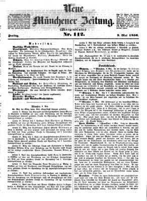 Neue Münchener Zeitung. Morgenblatt (Süddeutsche Presse) Freitag 9. Mai 1856