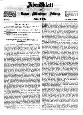 Neue Münchener Zeitung. Morgenblatt (Süddeutsche Presse) Freitag 9. Mai 1856