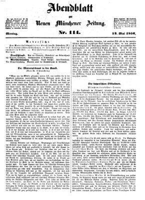 Neue Münchener Zeitung. Morgenblatt (Süddeutsche Presse) Montag 12. Mai 1856