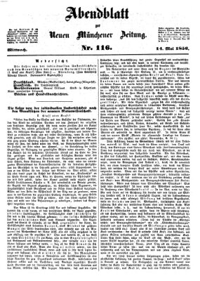 Neue Münchener Zeitung. Morgenblatt (Süddeutsche Presse) Mittwoch 14. Mai 1856