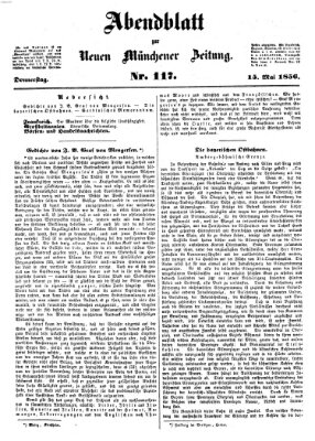 Neue Münchener Zeitung. Morgenblatt (Süddeutsche Presse) Donnerstag 15. Mai 1856