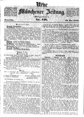 Neue Münchener Zeitung. Morgenblatt (Süddeutsche Presse) Donnerstag 29. Mai 1856