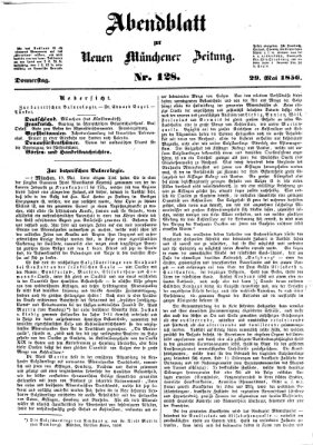 Neue Münchener Zeitung. Morgenblatt (Süddeutsche Presse) Donnerstag 29. Mai 1856