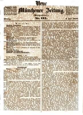 Neue Münchener Zeitung. Morgenblatt (Süddeutsche Presse) Montag 2. Juni 1856