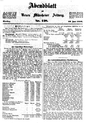 Neue Münchener Zeitung. Morgenblatt (Süddeutsche Presse) Dienstag 10. Juni 1856