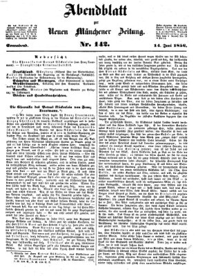 Neue Münchener Zeitung. Morgenblatt (Süddeutsche Presse) Samstag 14. Juni 1856