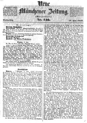 Neue Münchener Zeitung. Morgenblatt (Süddeutsche Presse) Donnerstag 19. Juni 1856